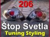 206 Štop Svetla Tuning Styling